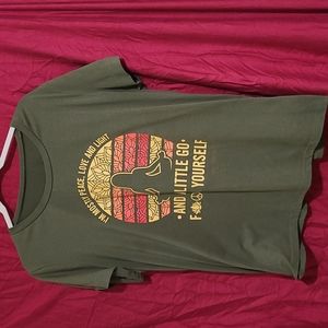 Olive green t-shirt hippy boho funny shirt